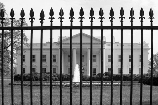 a White House security fence